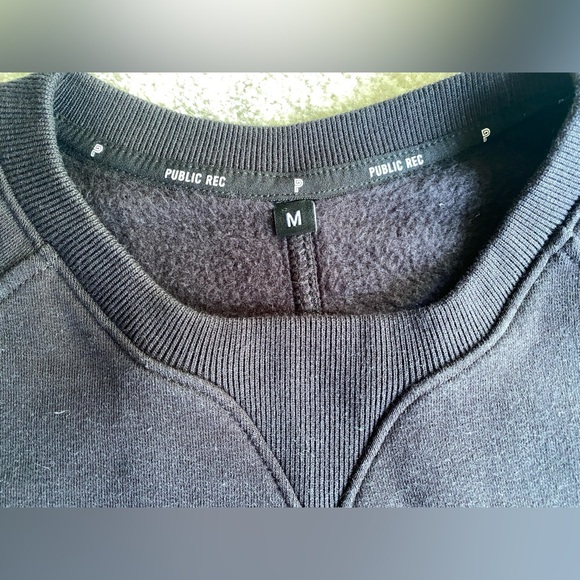 Public Rec Black Crewneck Sweatshirt Athleisure Lounge Pullover EUC Med - Picture 3 of 9